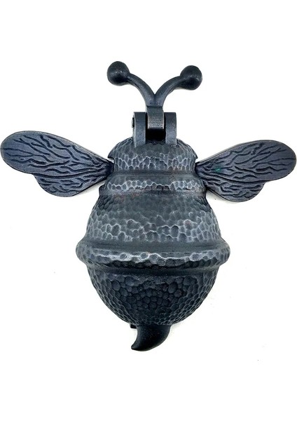 Antika Tarz Dekoratif Pirinç Arı Kapı Tokmağı, Taktak - Büyük, 163X150MM, Oksit