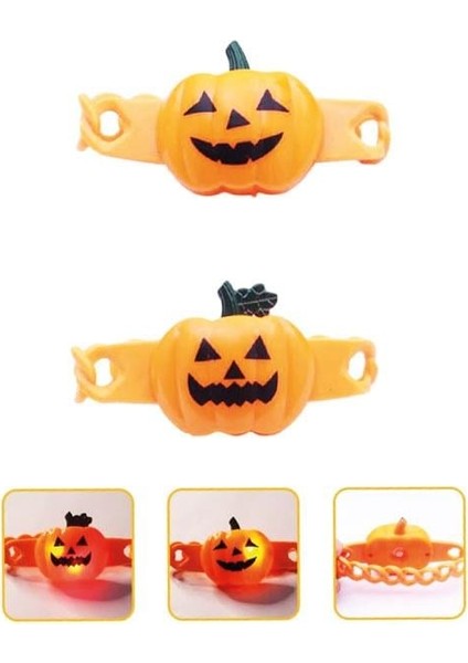 Halloween Cadılar Bayramı Bal Kabağı Bileklik Işıklı 3 Modlu Esnek Her Kola Uyum Sağlar fırsatları