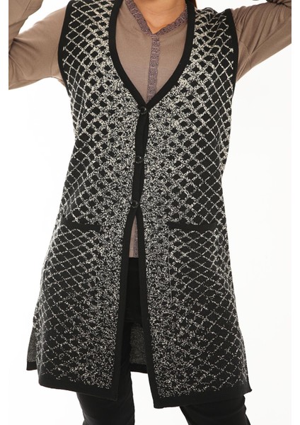 Dolu Örgü Triko Uzun Yelek 1548 fiyatları