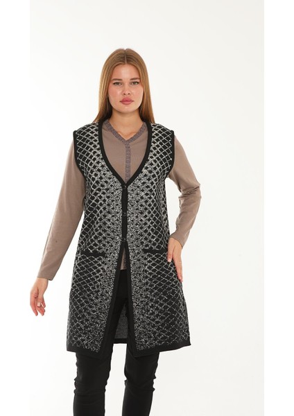 Dolu Örgü Triko Uzun Yelek 1548 modelleri