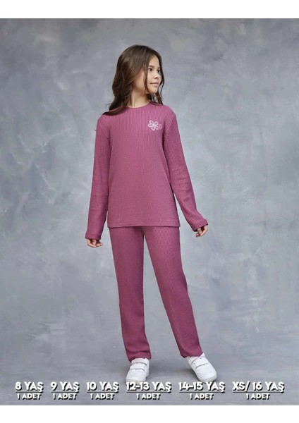 3192 Kız Çocuk Uzun Kollu Pijama Takımı