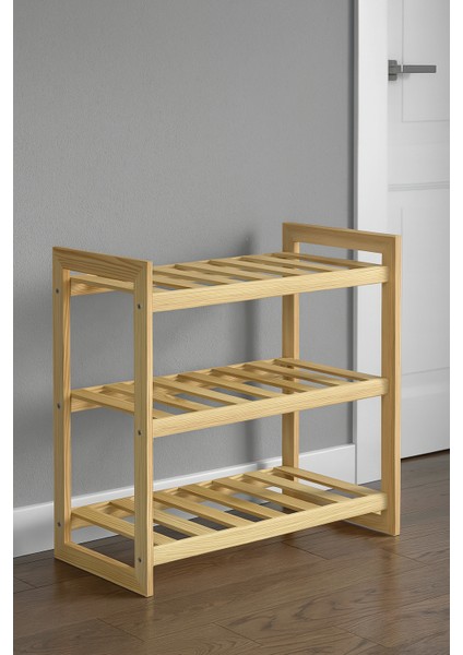 3 Katlı Organizer – Ayakkabılık, Saksılık, Banyo Rafı, Yan Sehpa, Dekoratif Raf