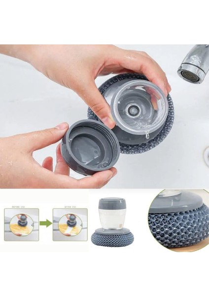 Sıvı Sabun Hazneli Bulaşık Süngeri – Paslanmaz Tel Başlıklı Pratik Yıkama Süngeri modelleri