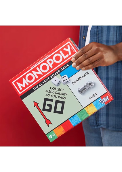 Monopoly Classic Büyük Jetonlu | Strateji, Emlak ve Yatırım Temalı Eğlenceli Kutu Oyunu 8+ Ya