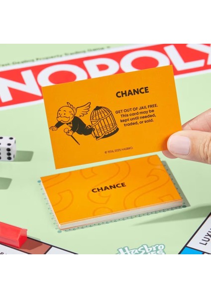 Monopoly Classic Büyük Jetonlu | Strateji, Emlak ve Yatırım Temalı Eğlenceli Kutu Oyunu 8+ Ya