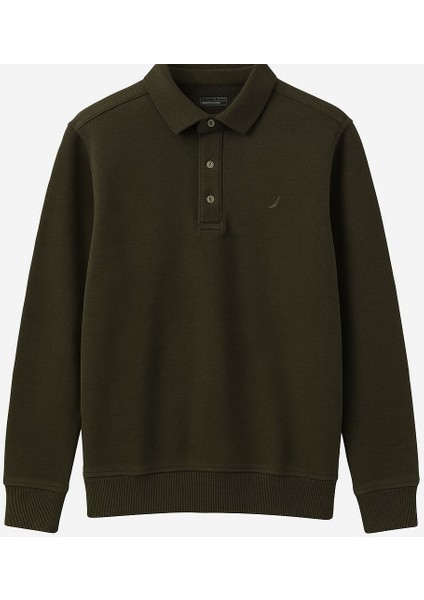 Erkek Sweatshirt Tarzı Kazak Yakalı Haki Kazak Pamuklu fiyatları