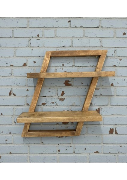 Asimetrik Ahşap Raf modelleri