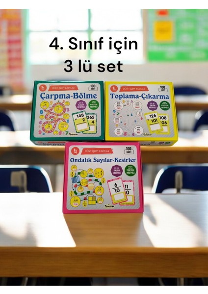 Ilk Okul Dördüncü Sınıf Yaz Sil Matematik Seti Çarpma Bölme Ondalık Sayılar Kesirler Toplama Çıkarma fırsatları