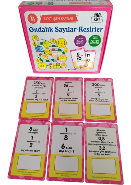 Ilk Okul Dördüncü Sınıf Yaz Sil Matematik Seti Çarpma Bölme Ondalık Sayılar Kesirler Toplama Çıkarma indirimleri