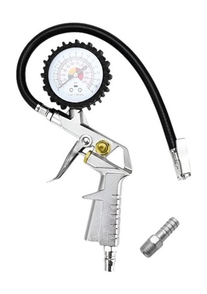 Carub Lastik Hava Ölçme Saatli Hortumlu 2 Rekorlu