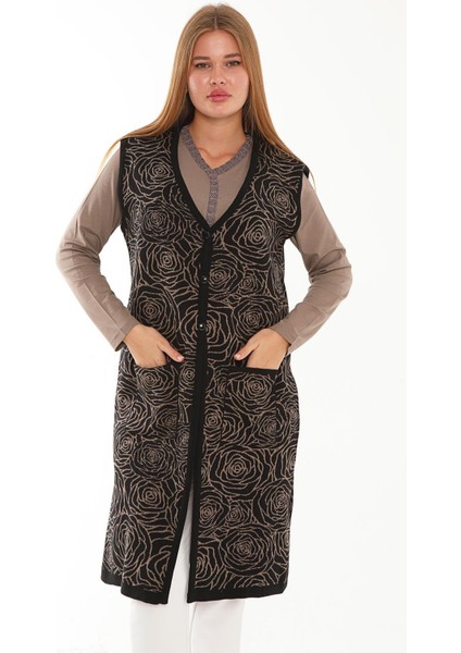 Dolu Örgü Triko Uzun Yelek 1547 modelleri