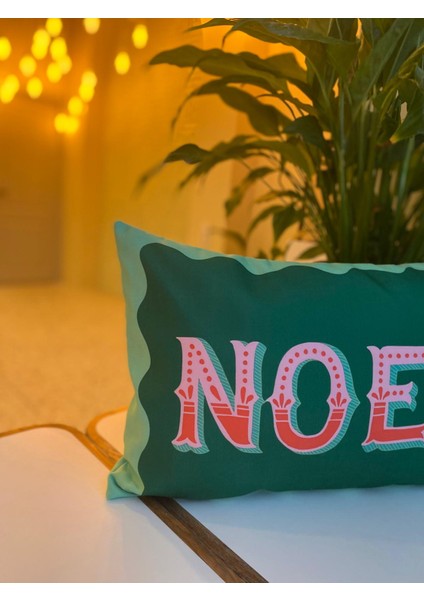 Noel Yazılı Yılbaşı Temalı Çift Taraflı Süet Kırlent Kılıfı - Yılbaşı Kırlent Kılıfı modelleri