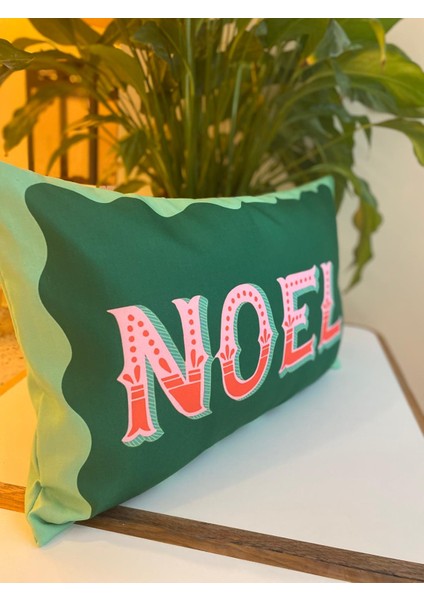 Noel Yazılı Yılbaşı Temalı Çift Taraflı Süet Kırlent Kılıfı - Yılbaşı Kırlent Kılıfı fırsatları