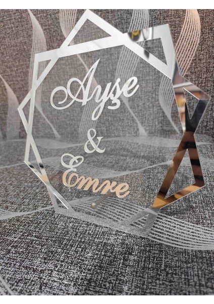 Pleksi Lüx Söz Nişan Masa Isimliği