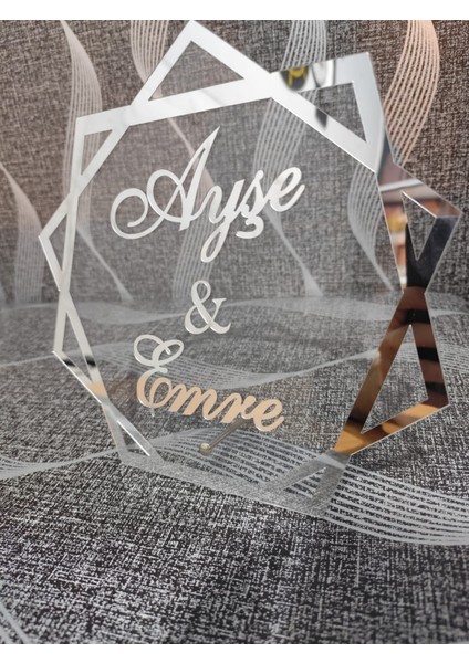 Pleksi Lüx Söz Nişan Masa Isimliği modelleri