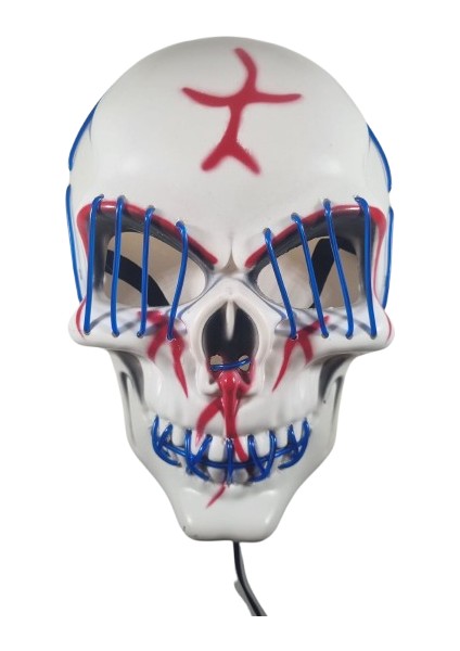 Halloween Maske Kuru Kafa Işıklı Laciver Teller fiyatları