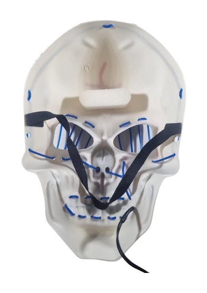 Halloween Maske Kuru Kafa Işıklı Laciver Teller