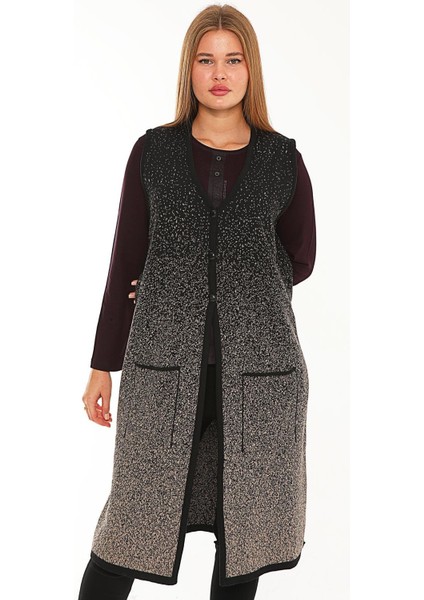 Dolu Örgü Triko Uzun Yelek 106