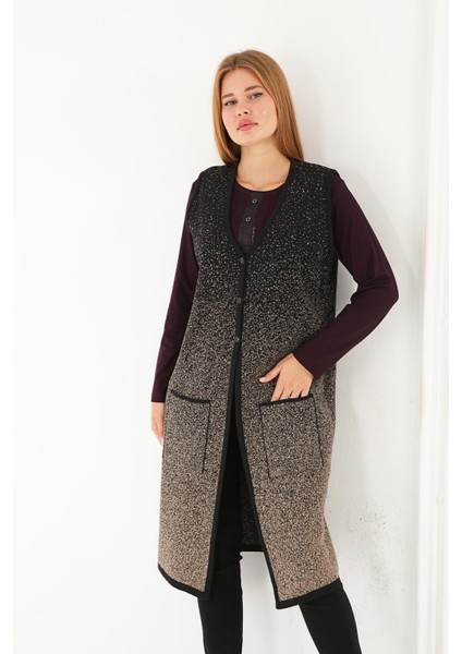 Dolu Örgü Triko Uzun Yelek 106 fiyatları