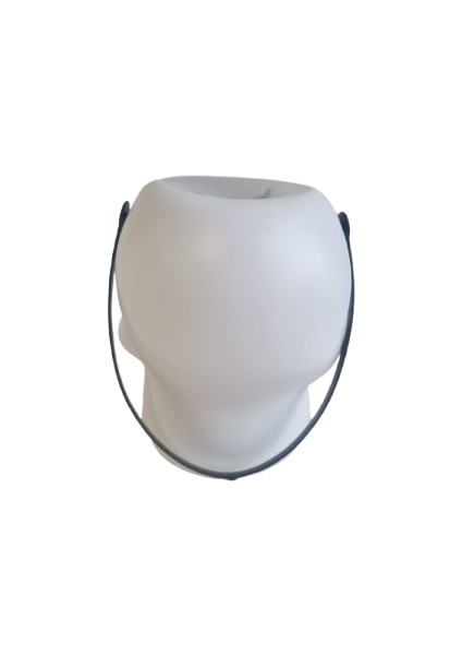 Halloween Cadılar Bayramı Işıklı Müzikli Kurukafa Şekilli Kova 17X14CM