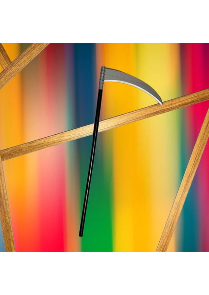 Halloween Geçmeli Çubuklu Azrail Orağı 90 cm Düz indirimleri