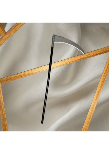 Halloween Geçmeli Çubuklu Azrail Orağı 90 cm Düz