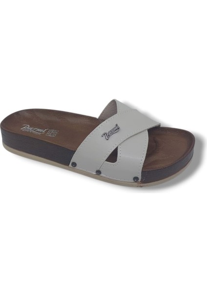 Parmi 21502 Kadın Krem Çapraz Bant Günlük Kullanım Terlik fırsatları