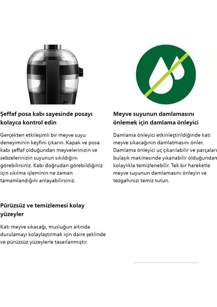 Maksimum Meyve Suyu. Minimum Zahmet-Viva Collection Katı Meyve Sıkacağı, 500W, 1,5 Lt, Quickclean, Damlama Önleyici, HR1832/00 fırsatları