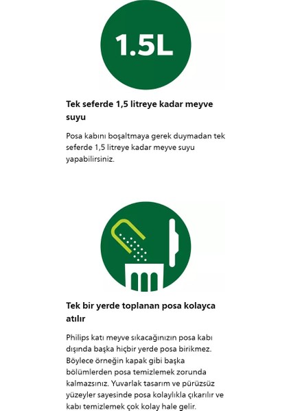 Maksimum Meyve Suyu. Minimum Zahmet-Viva Collection Katı Meyve Sıkacağı, 500W, 1,5 Lt, Quickclean, Damlama Önleyici, HR1832/00 indirimleri