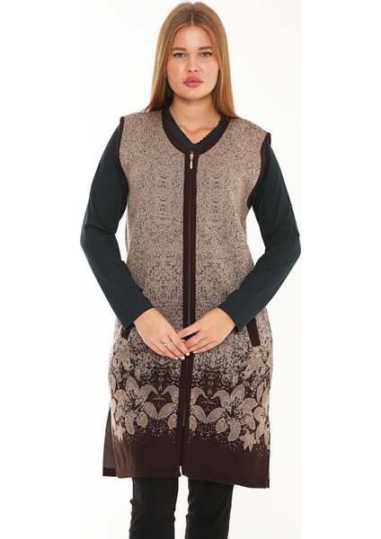 Dolu Örgü Triko Uzun Yelek 1525 modelleri