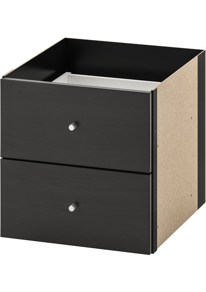 Kallax Açık Raf Ünitesi Venge 77 x 147 cm Çekmeceli ve Kapaklı