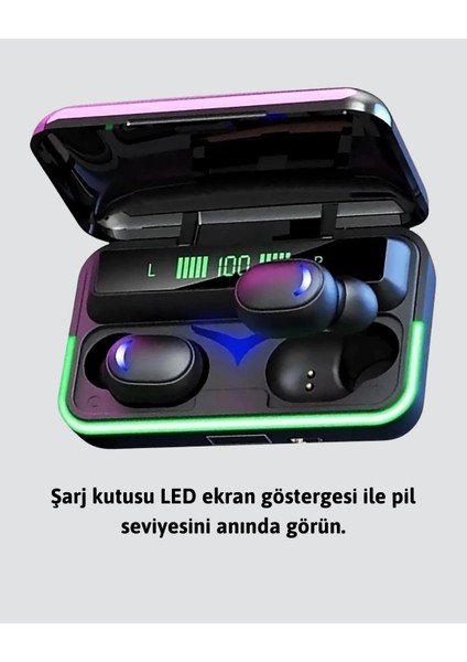 E10 Powerbank Şarjlı Bluetooth 5.1 Kulaklık Spor ve Oyun Için fırsatları