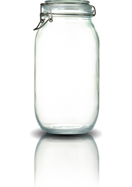 Korken Kavanoz 2000 ml Vakumlu Kilitli Cam Saklama Kavanozu