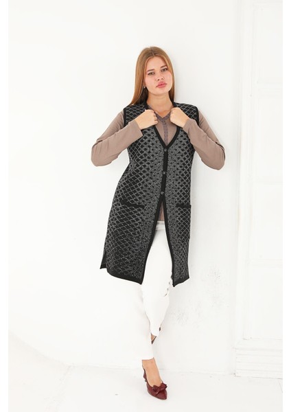 Dolu Örgü Triko Uzun Yelek 1548 fiyatları