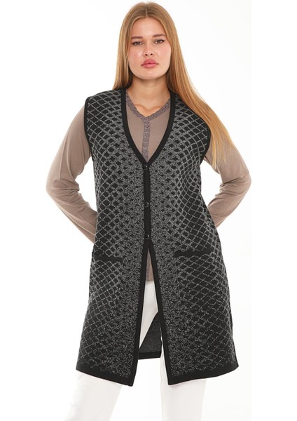 Dolu Örgü Triko Uzun Yelek 1548 modelleri