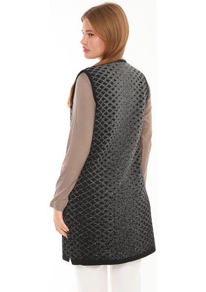 Dolu Örgü Triko Uzun Yelek 1548 indirimleri