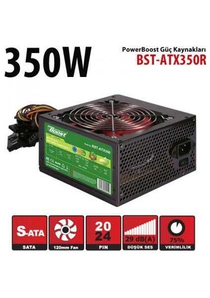 Power Boost BST-ATX350R 350W 12CM Fanlı Power Supply Kutulu