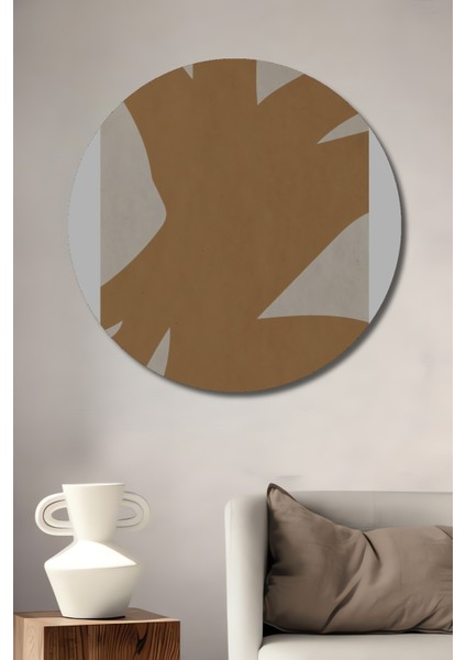 Abstrakt Soyut Ahşap Mdf Dekoratif Ev/işyeri Duvar Tablo Yuvarlak Ev/işyeri Duvar Tablo
