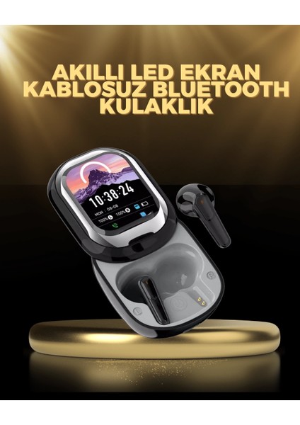 Kişiselleştirilebilir LED Ekranlı Bluetooth Kulaklık – Oyun & Müzik Modlu
