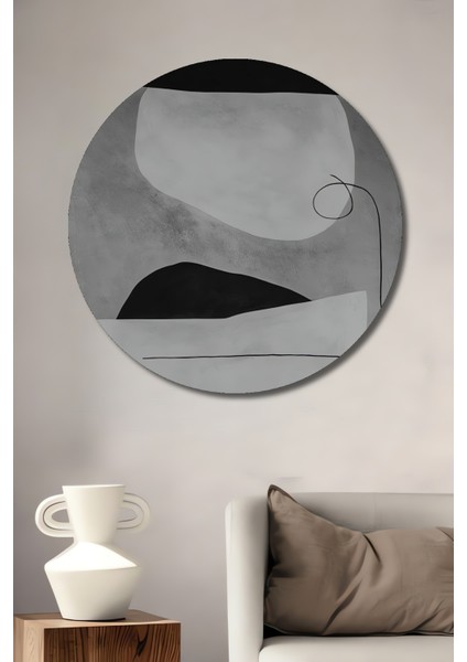 Soyut Sanat Dekoratif Ahşap Mdf Ev/işyeri Duvar Tablo Yuvarlak Ev/işyeri Duvar Tablo