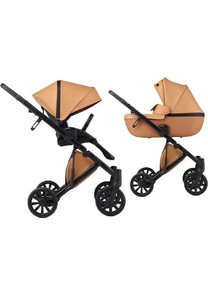 e/type - 2'si 1 Arada Bebek Arabası Seti - Karamel