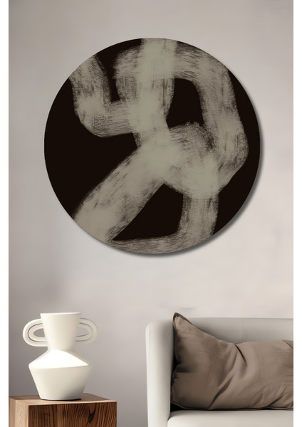 Soyut Sanat Dekoratif Ahşap Mdf Ev/işyeri Duvar Tablo Yuvarlak Ev/işyeri Duvar Tablo