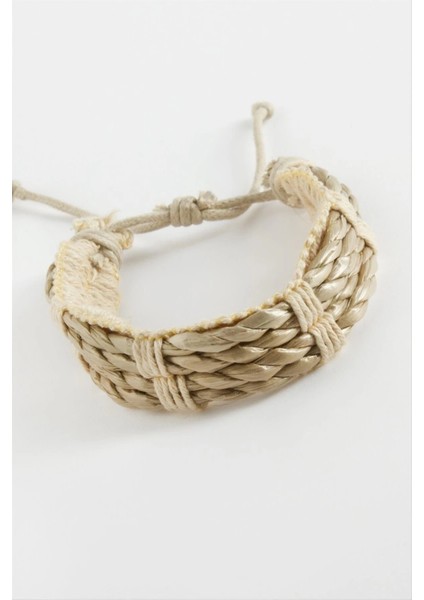 Örgülü Vinlex Deri Bileklik