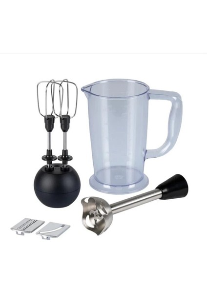 Dilimleyici ve Rende 4 Bıçaklı Powelix 1500W Güç 1,5 Litre Cam Hazneli Mutfak Robotu