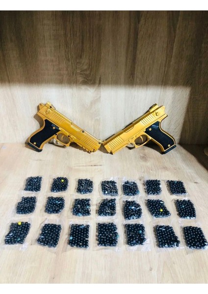 Oyuncak Silah Boncuklu Tabanca 1 Adet 21 Paket Boncuk Hediye