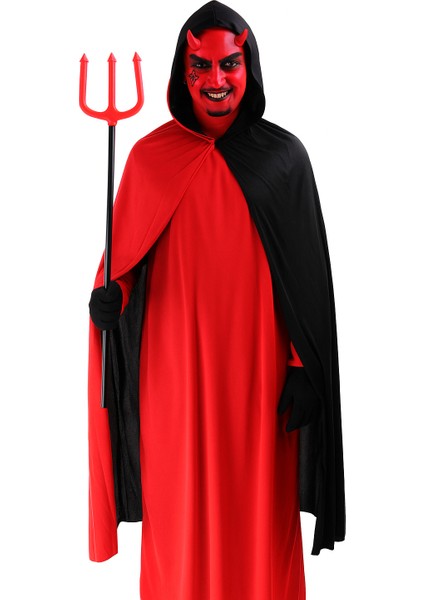 Halloween Cadılar Bayramı Şeytan Mızrağı 52 cm kırmızı 3 Çatllı Katlanabilir Korku Aksesuarı indirimleri