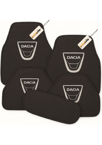 Dacia Uyumlu 5’li Oto Halı Paspas Takımı – Özel Kesim, Kaymaz, Şık Tasarımlı Araç Paspas Seti