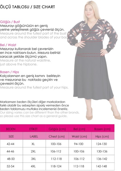 Kadın Siyah Kahve Floral Desen Bloklu Kruvaze Yaka Balon Kol Büyük Beden Esnek Maxi Elbise