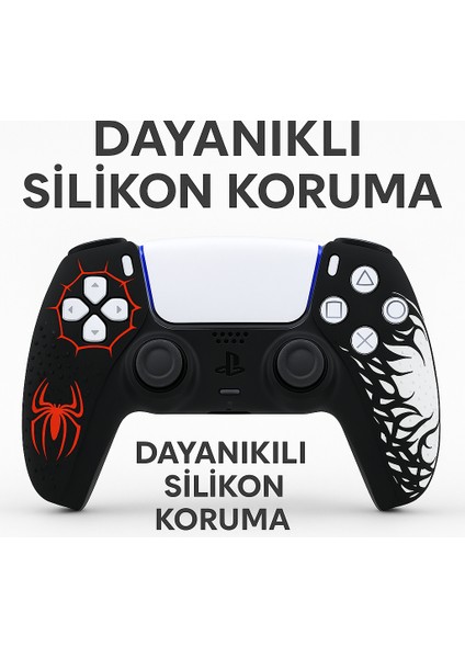 Ps5 Dualsense Joystick Koruyucu Silikon Kılıf – Yüksek Kaliteli, Esnek, Şık Spider 2 Desenli Kaplama modelleri