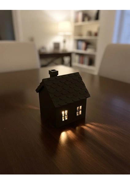 LED Işıklı Maket Ev Yılbaşı Hediyesi Gece Lambası Masa Lambası Dekor Süs fiyatları